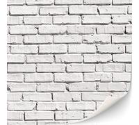 TexturKontor Mur en Pierre Blanchie À la Chaux 0003 3 feuilles de briques autocollantes pour maisons poupées Échelle 1:12 (mur blanchi chaux)