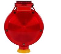 Texvora Feu de signalisation solaire rouge clignotant avec visibilité à 360°, distance visible de 1000 m, feux de barrage routière étanches pour applications de sécurité industrielle