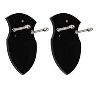 Texvora Lot de 2 supports muraux pour sabre, porte-sabre en acrylique noir détachable, support vertical pour une lame ou une hache, 15 x 9 x 6 cm, présentation murale compacte pour collection