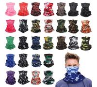Texvora Lot de 30 foulards tour de cou, bandanas unisexes en polyester pour le sport, 24 x 42 cm, extensibles et respirants, pour le jogging, le cyclisme, le fitness
