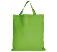 TEXXILLA Lot de 1, 5, 15, 50 sacs en coton - 28 couleurs - Avec deux poignées courtes - 38 x 42 cm - Sac de courses - Non imprimé, vert clair, 38 x 42 cm