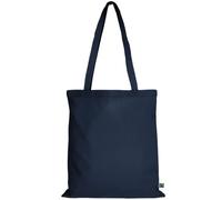 TEXXILLA Lot de 10 | 100 | 250 sacs en coton issu du commerce équitable - 14 couleurs | avec deux poignées longues | 38 x 42 cm | Sac en jute | Sac de courses | Non imprimé - Couleur : bleu foncé -
