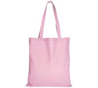 TEXXILLA Lot de 10 | 25 | 100 sacs en coton - 28 couleurs | avec deux longues anses | 38 x 42 cm | Sac en jute | Sac de courses | Non imprimé - Couleur : rose - Taille : 10 pièces