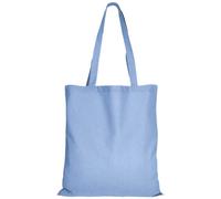 TEXXILLA Lot de 10 | 25 | 100 sacs en coton - 28 couleurs | avec deux longues anses | 38 x 42 cm | Sac en jute | Sac de courses | Non imprimé - Couleur : bleu ciel - Taille : 25 pièces