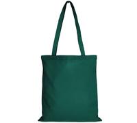 TEXXILLA Lot de 10 - 25 - Lot de 100 sacs en coton - Certifié Oeko-TEX 100 - Avec deux longues anses - 38 x 42 cm - Sacs en jute - Sac à provisions - Non imprimé - Couleur : vert forêt - Taille : 10