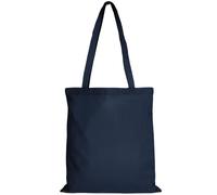 TEXXILLA Lot de 10 sacs en coton 100 pièces certifié Oeko-Tex 100 avec deux poignées longues 38 x 42 cm sac de jute non imprimé couleur bleu foncé dimensions 10 pièces