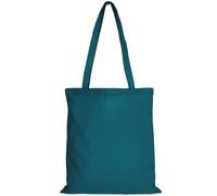 TEXXILLA Lot de 10 sacs en coton - Certifié Oeko-TEX 100 - Avec deux anses longues - 38 x 42 cm - Sac en toile de jute - Non imprimé - Couleur : pétrole - Dimensions : 10 pièces