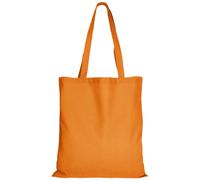 TEXXILLA Lot de 100 sacs en coton - Certifié Oeko-TEX 100 - Avec deux anses longues - 38 x 42 cm - Sac en toile de jute - Non imprimé - Couleur : mandarin - Dimensions : 100 pièces