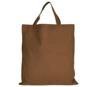 TEXXILLA Lot de 5, 15, 50 sacs en coton - 28 couleurs - Avec deux anses courtes | 38 x 42 cm | Sac en jute | Sac de courses | Non imprimé - Couleur : marron - Quantité : 1 pièce