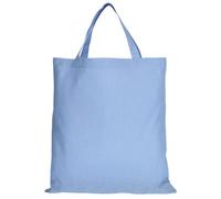 TEXXILLA Lot de 5, 15, 50 sacs en coton - 28 couleurs - Avec deux anses courtes | 38 x 42 cm | Sac en jute | Sac de courses | Non imprimé - Couleur : bleu ciel - Quantité : 1 pièce
