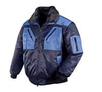 teXXor 4173-XL Oslo Pilote-Veste de Travail, Bleu Marine/Bleuet, Taille XL