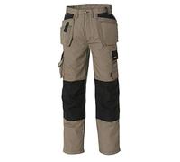 teXXor 4312-42 Panama Canvas Pantalon de travail, Kaki/noir, 42
