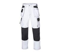 teXXor 4314-44 Panama Canvas Pantalon de travail, Blanc/gris, 44