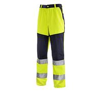 teXXor 4356-24 Rochester Pantalon haute visibilité, Jaune/bleu Marine, Taille 24