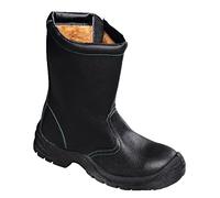 teXXor 6340-47 Zipper Bottes d'hiver de sécurité avec fermeture à glissière S3, Noir/vert, 47