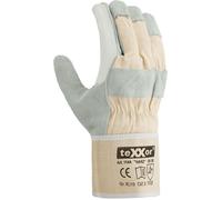 teXXor Gants en cuir croûte de bovin Résine (12 paires) 1144 10