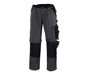 teXXor Pantalon de travail 2 en 1 en toile 320 et renforts en Cordura, gris, 20-008357-54