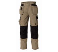 teXXor Pantalon de travail en toile Panama Kaki/Noir 50