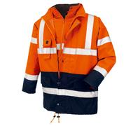 teXXor Warn-Wetterschutzparka Calgary orange vif/navy 3XL