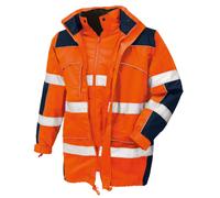 teXXor Warn-Wetterschutzparka Toronto Orange vif/Navy M