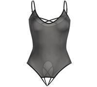 Teyli Body élégant pour Femme - en Maille - Body pour Femme, Noir, 3XL