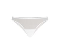 Teyli Culotte Brésilienne en Résille pour Femme - avec Finition sans Couture - Lingerie féminine Blanc S