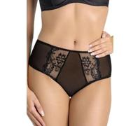 Teyli Culotte Classique Femme en Maille avec Subtiles Inserts en Dentelle sur Le Devant Offrant Légèreté, Confort et Élégance pour Le Quotidien et Toutes Les Occasions. Noir L