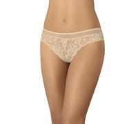 Teyli Culotte Femme Brésilienne Slips en Maille sous-vêtements avec Dentelle Florale Lulu, Beige, XL