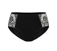 Teyli Culotte Taille Haute en Coton pour Femme avec Dentelle Anastasia, Noir, XXL Grande Taille