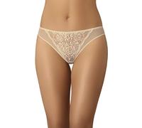 Teyli Culotte Femme Taille Basse Entièrement en Maille avec Élément en Dentelle À L’Avant Élégante Et Confortable pour Le Quotidien, Mettant en Valeur La Silhouette Et Confortable À Porter.Beige XL