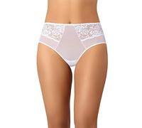Teyli Culotte Femme Taille Haute Confortable - Culotte Classique en Résille avec Détails en Dentelle - Slip Transparent Parfait pour Un Usage Quotidien. Blanc 3XL
