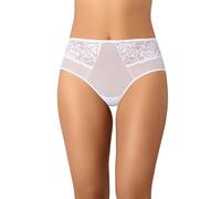 Teyli Culotte Femme Taille Haute Confortable - Culotte Classique en Résille avec Détails en Dentelle - Slip Transparent Parfait pour Un Usage Quotidien. Blanc XXL