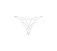 Teyli - Culotte Ouverte à l'entrejambe - String Femme Sensuel à lanières avec Entrejambe Ouvert. Blanc XXL