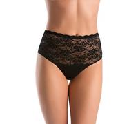 Teyli - Culotte Taille Haute en Coton avec Panneau en Dentelle à l’Avant, conçue pour Un Confort Optimal et Une Silhouette lissée.