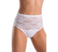 Teyli - Culotte Taille Haute en Coton avec Panneau en Dentelle à l’Avant, conçue pour Un Confort Optimal et Une Silhouette lissée.Blanc 5XL