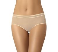 Teyli - Culotte Transparente en Maille pour Femmes, Coupe Classique et couvrante.Beige XL