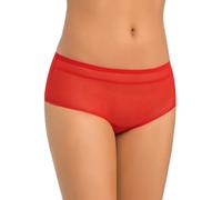 Teyli - Culotte Transparente en Maille pour Femmes, Coupe Classique et couvrante.Rouge M