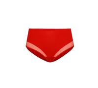 Teyli Culottes Dames en Coton À Taille Haute, Douces Et Respirantes, avec Empiècements en Résille, Offrant Un Confort Quotidien, Une Légèreté Et Une Élégance Subtile. Rouge S