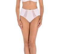 Teyli Culottes Femme Taille Haute en Coton avec Inserts en Maille sur Le Devant Douces, Respirantes et Confortables Offrant Légèreté et Élégance Subtile. Blanc L