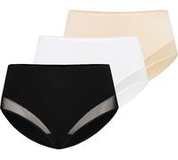 Teyli Pack de 3 : Slip taille haute en coton Filly Femme 1123-3_bl-wh-be multicolore XS