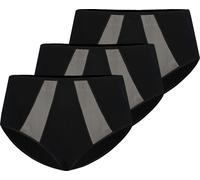 Teyli Pack de 3 : Slip taille haute en coton Vicky Femme 1125-3 noir XS