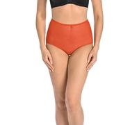 Teyli Slip Femme en Maille Transparente - Bikinis et Slips Taille Haute pour Femmes - Slip Taille Haute Femme avec Doublure en Coton. Rouge 3XL
