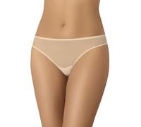 Teyli Slip Femme en Mesh Transparent - Bikinis et Slips Taille Basse pour Femmes - Slip Taille Basse avec Doublure en Coton. Beige XXL