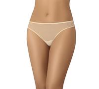 Teyli Slip Femme en Mesh Transparent - Bikinis et Slips Taille Basse pour Femmes - Slip Taille Basse avec Doublure en Coton. Beige S