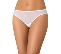 Teyli Slip Femme en Mesh Transparent - Bikinis et Slips Taille Basse pour Femmes - Slip Taille Basse avec Doublure en Coton. Blanc XL