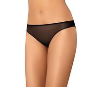 Teyli Slip Femme en Mesh Transparent - Bikinis et Slips Taille Basse pour Femmes - Slip Taille Basse avec Doublure en Coton. Noir XXL