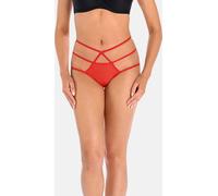 Teyli Slip filet à bretelles pour femme Demi Female 3138 rouge XXL