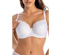 Teyli Soutien-Gorge d’Allaitement en Coton, sans Armatures, Clips Pratiques, Bretelles réglables, Dos Multi-agrafes Blanc 110E