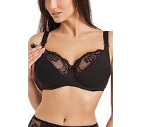 Teyli Soutien-Gorge d'allaitement Femme Soutien-Gorge d'allaitement Femme Grandes Tailles 100% Coton - Relève et Arrondit Les Seins Noir 85H