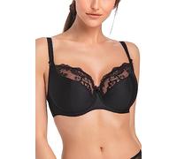 Teyli Soutien-Gorge Femme à Armatures, Bretelles réglables, Dentelle - Grande Taille - Lingerie Maintien et Confort Noir 95I
